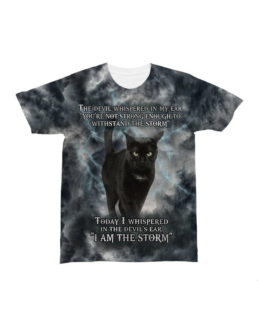 Devil Wshipered Not Strong Enough To Withstand Storm I Whispered I Am The Storm Cat 3d Printed Shirt