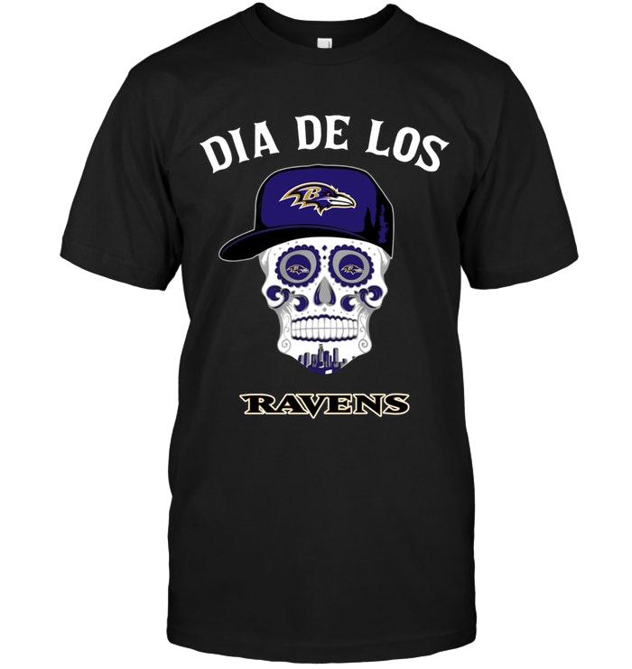 Dia De Los Baltimore Ravens Sugar Skull Poco Loco Shirt