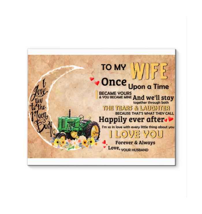 Farmer To Wife I Love You To The Moon And Back Canvas