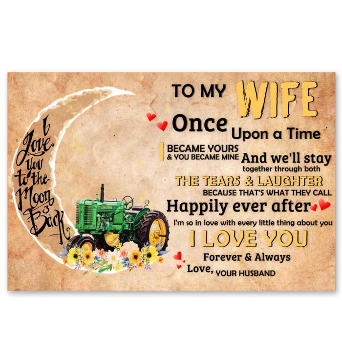 Farmer To Wife I Love You To The Moon And Back Poster