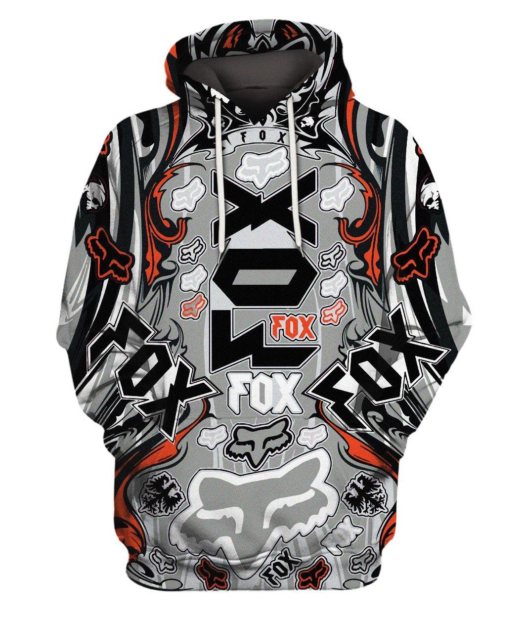 Fox Bike Grey 3d Full Print Hoodie