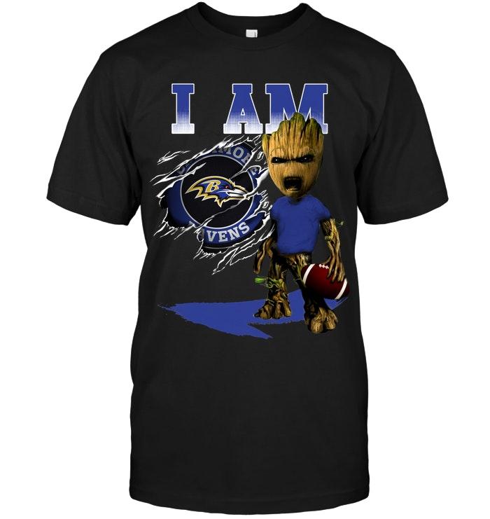 I Am Baltimore Ravens Groot Shirt