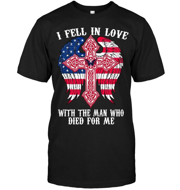 I Fell In Love With The Man Who Died For Me Washington Capitals Jesus Cross Wings Shirt