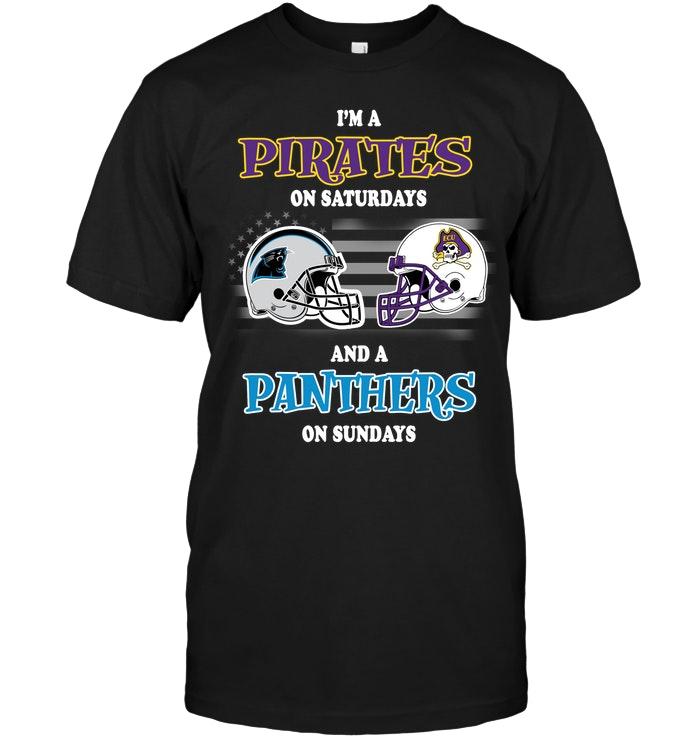 Im East Carolina Pirates On Saturdays And Carolina Panthers On Sundays Shirt
