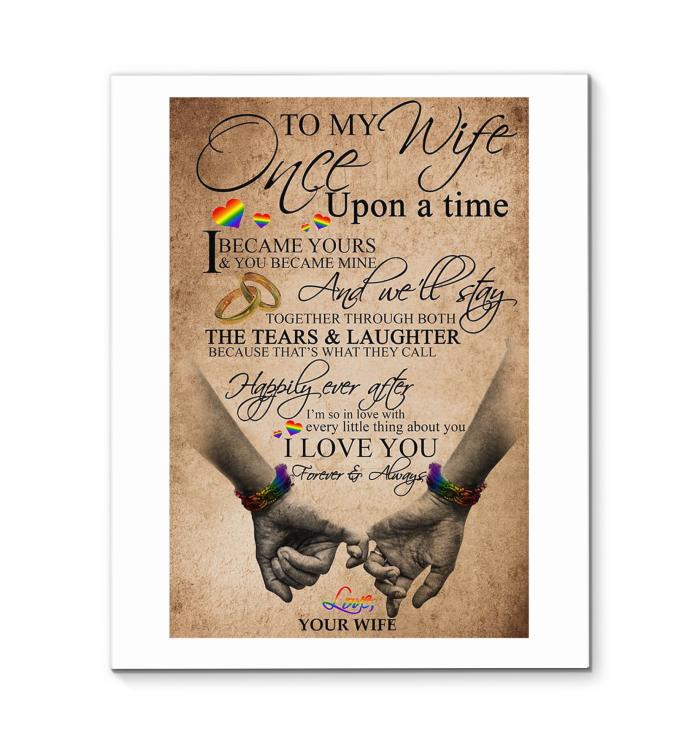 Lgbt Wife To Wife We Stay Together Through Tears Laughter Canvas