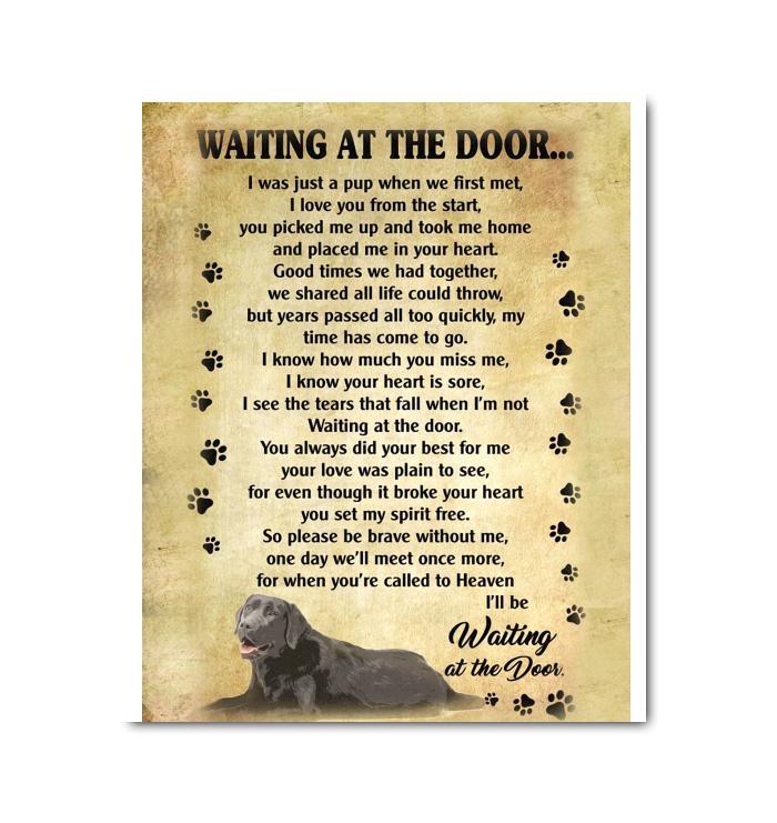 Labrador Retriever Waiting At The Door Ill Be Waiting At The Door Canvas