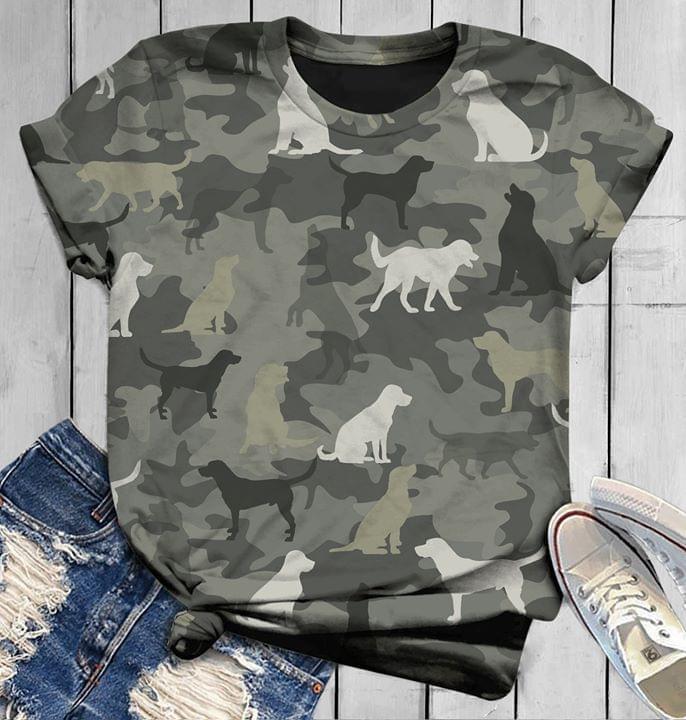 Labrador Camo 3d Printed Shirt