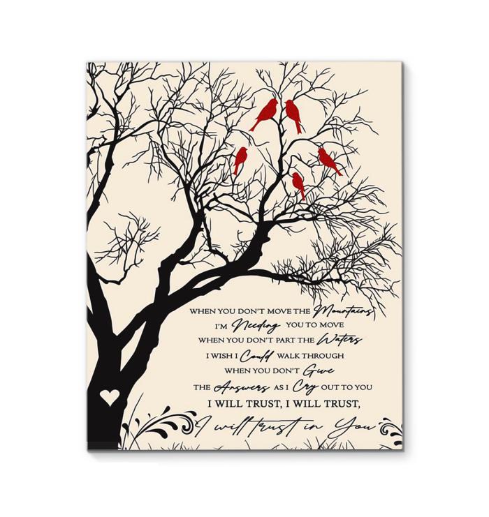 Lauren Daigle Trust In You Lyric Tree Bird Canvas
