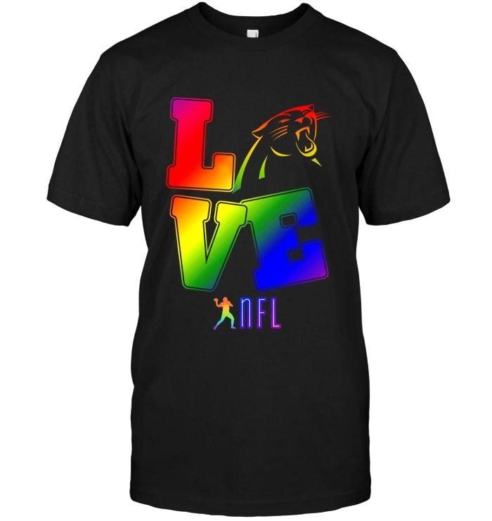 Love Carolina Panthers Lgbt Nfl Shirt