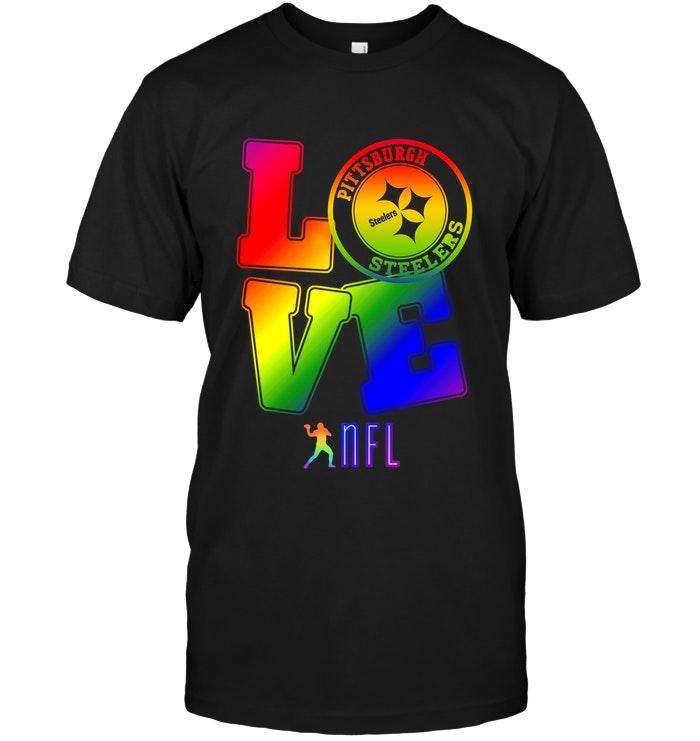 Love Pittsburgh Steelers Lgbt Nfl Shirt