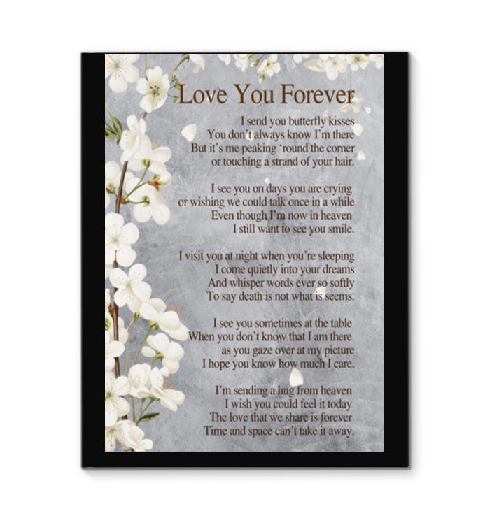 Love You Forever Memorial Canvas