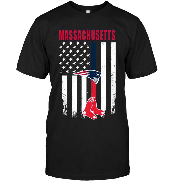Massachusetts New England Patriots Boston Red Soxamerican Flag Shirt