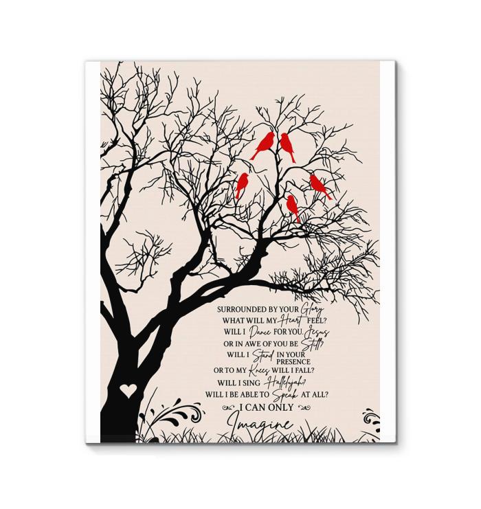 Mercyme I Can Only Imagine Lyric Tree Red Bird Canvas