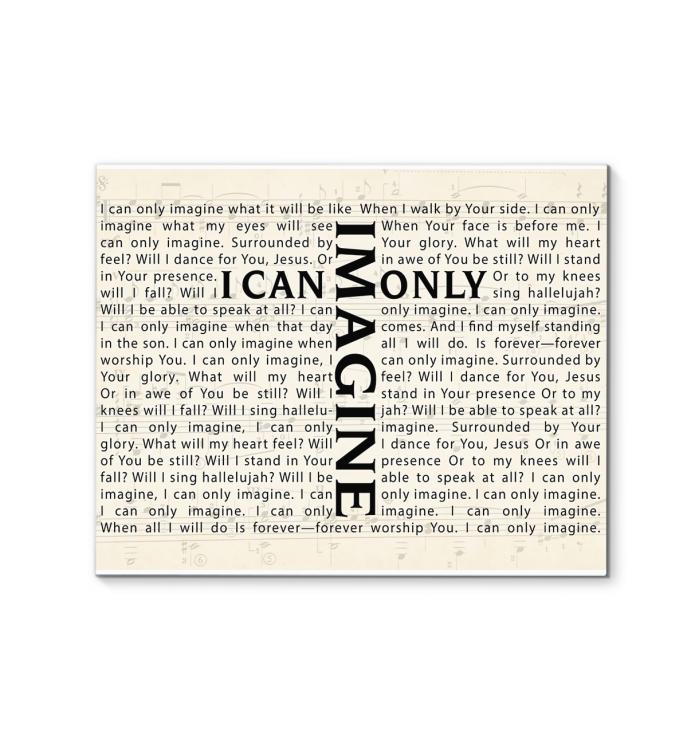 Mercyme I Can Only Imagine Lyric Title Jesus Cross Canvas