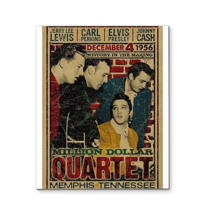 Million Dollar Quartet Memphis Tennessee Vintage Canvas