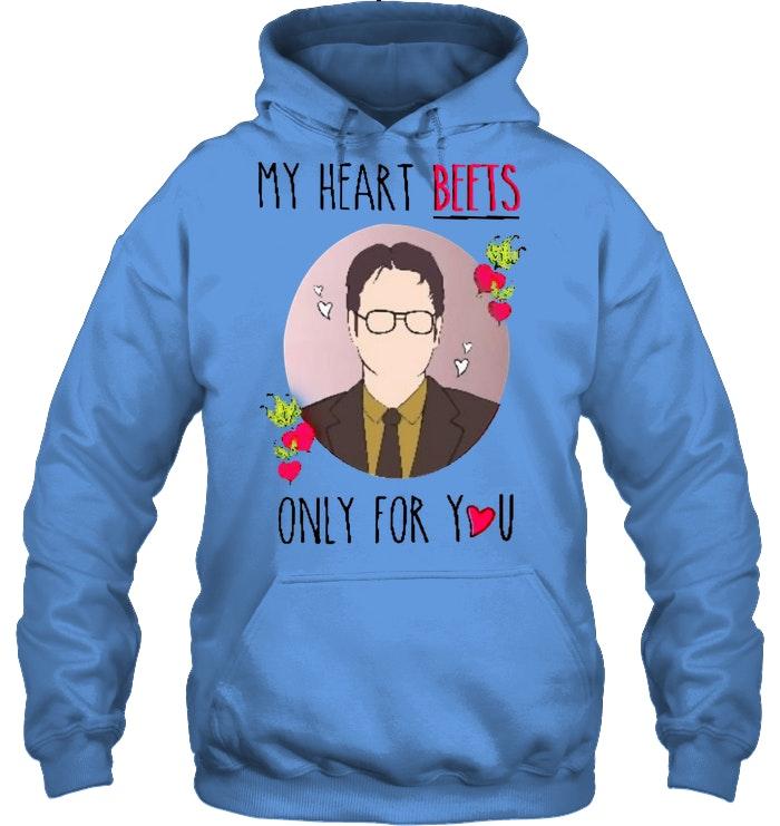 My Heart Beets Only For You White Hoodie