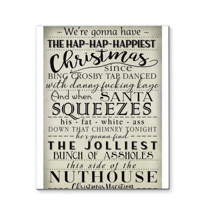 National Lampoons Christmas Vacation Quotes Canvas
