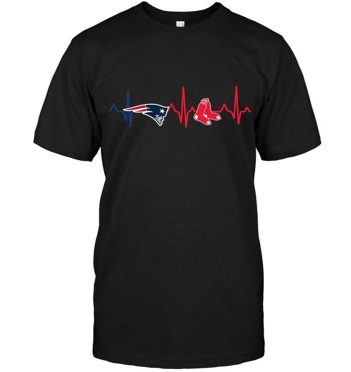 New England Patriots Boston Red Sox Heartbeat Shirt