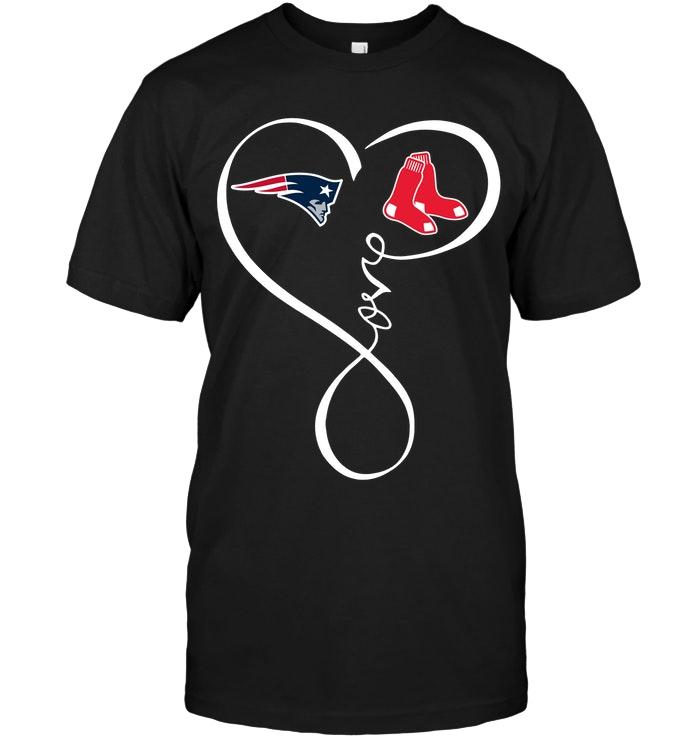 New England Patriots Boston Red Sox Love Heart Shirt
