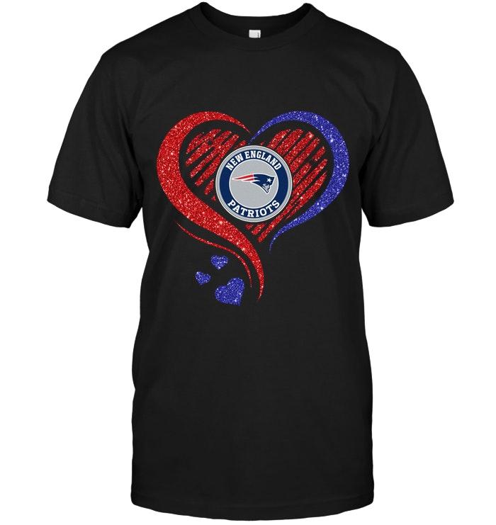 New England Patriots Heart Glittering Shirt