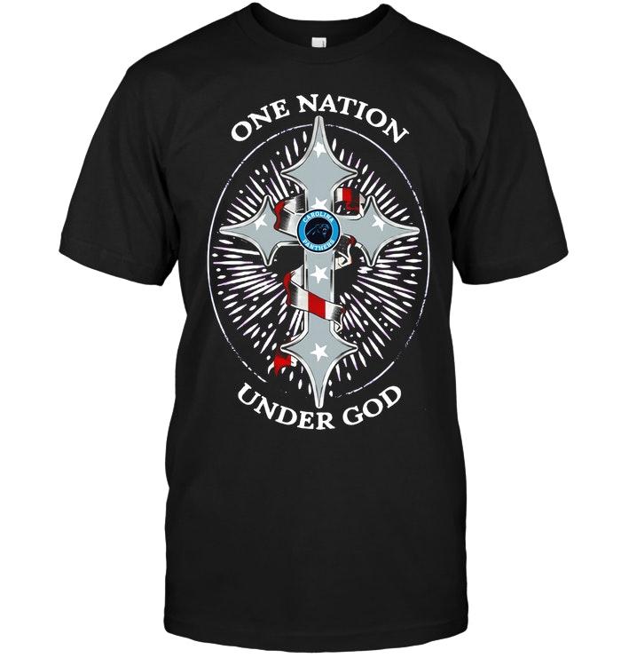 One Nation Under God Carolina Panthers Jesus Cross T Shirt