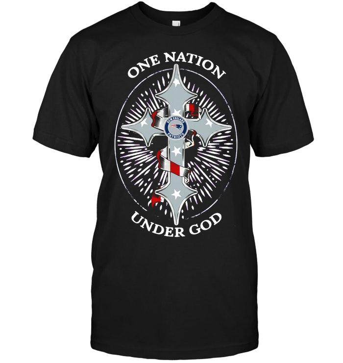 One Nation Under God New England Patriots Jesus Cross T Shirt