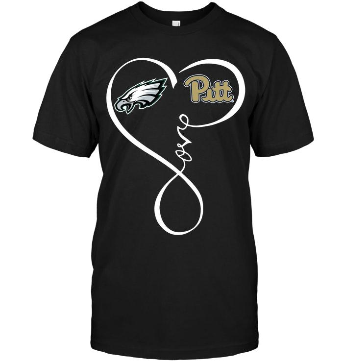 Philadelphia Eagles Pittsburgh Panthers  Love Heart Shirt