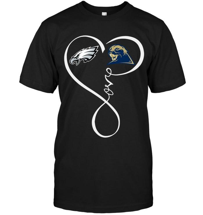 Philadelphia Eagles Pittsburgh Panthers Love Heart Shirt