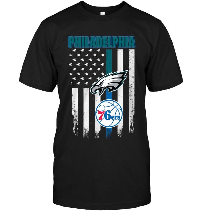 Philadelphia Philadelphia Eagles Philadelphia 76ers American Flag Shirt