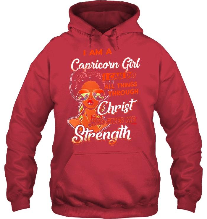 Pisces Girl Can Do All Things Through Christ Who Gives Me Strength Hoodie
