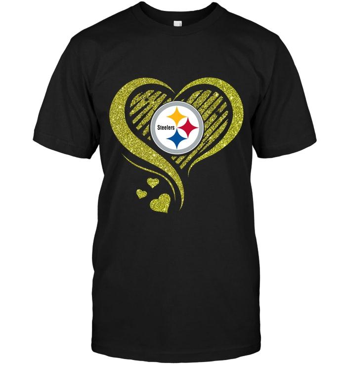 Pittsburgh Steelers Heart Glittering Shirt