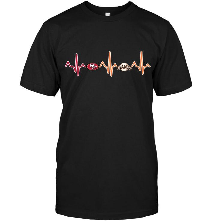 San Francisco 49ers San Francisco Giants Heartbeat Shirt