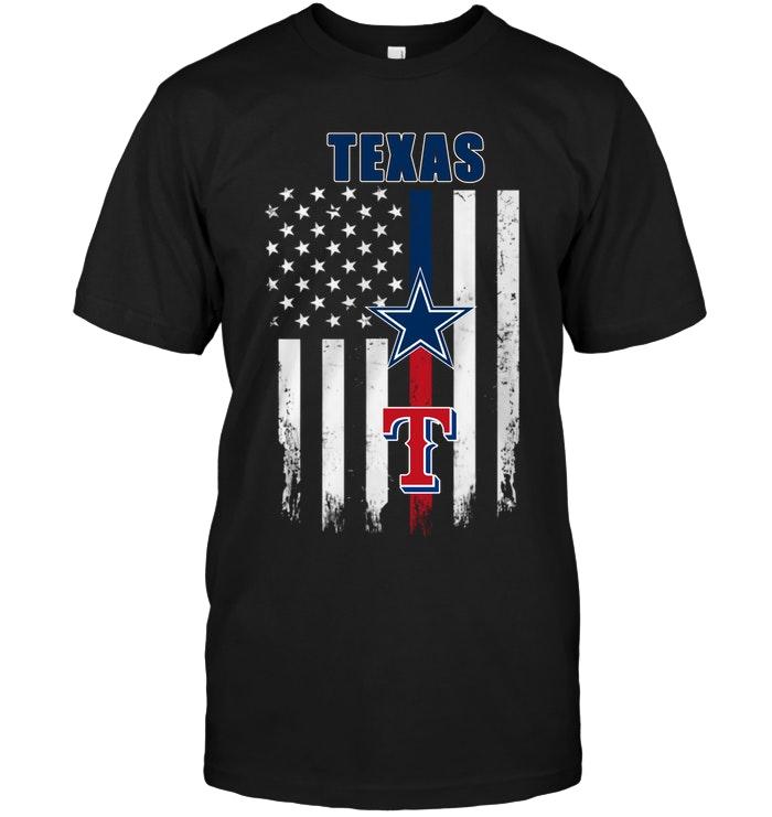 Texas Dallas Cowboys Texas Rangers American Flag Shirt