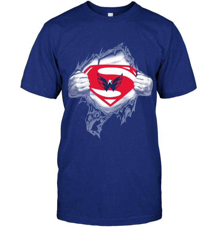 Washington Capitals Superman Ripped Shirt