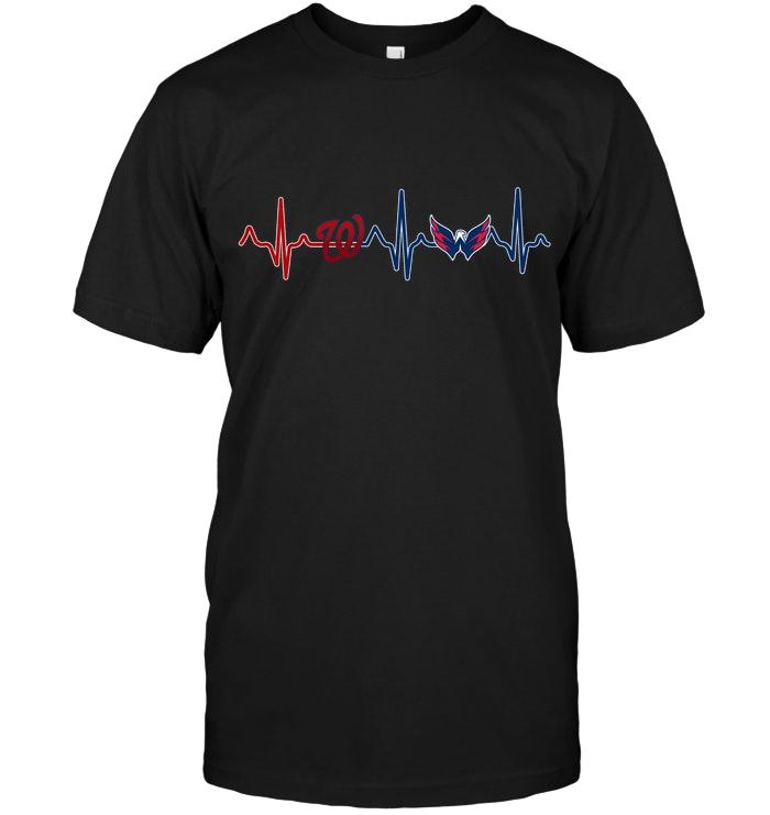 Washington Nationals Washington Capitals Heartbeat Shirt