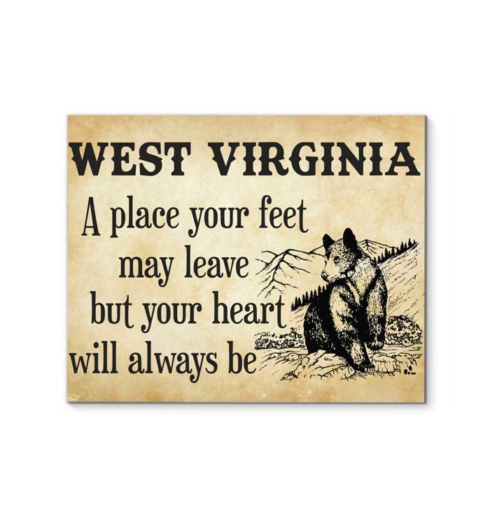 West Virginia A Place Your Feet May Leave But You Heart Will Always Be Canvas