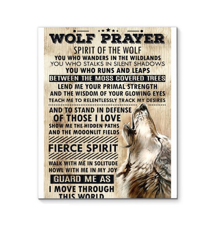 Wolf Prayer Spirit Of The Wolf Canvas