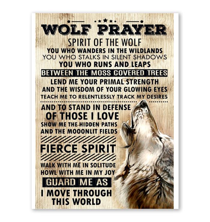 Wolf Prayer Spirit Of The Wolf Poster