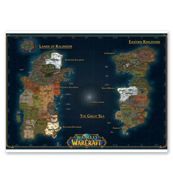 World Of Warcraft Outland Map Poster