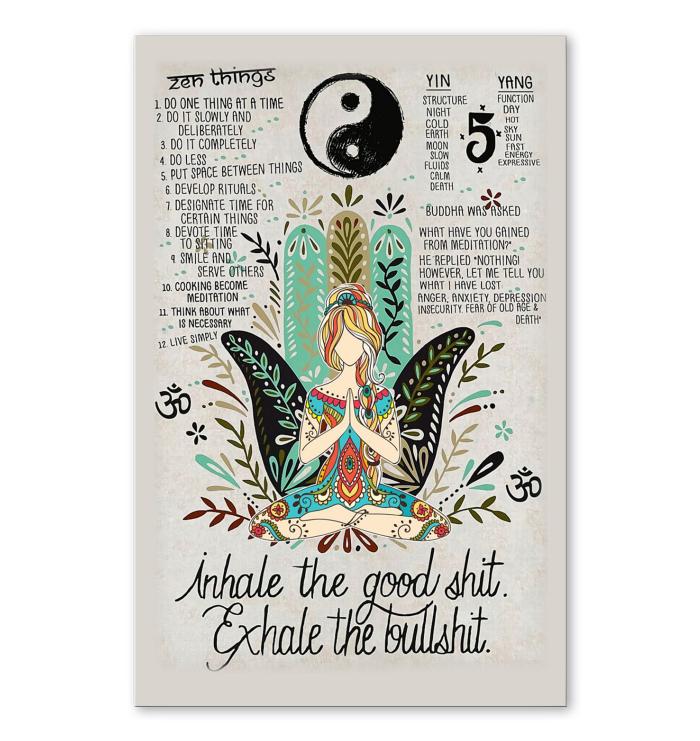 Yoga Inhale The Good Sh T Exhale The Bullsh T Poster