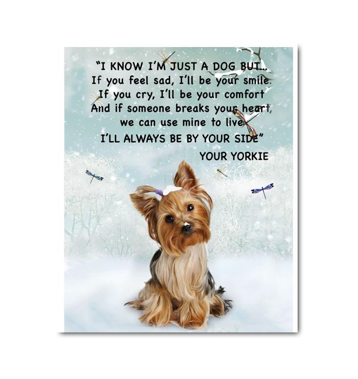 Yorkie Just A Dog But Always Be By Your Side Canvas