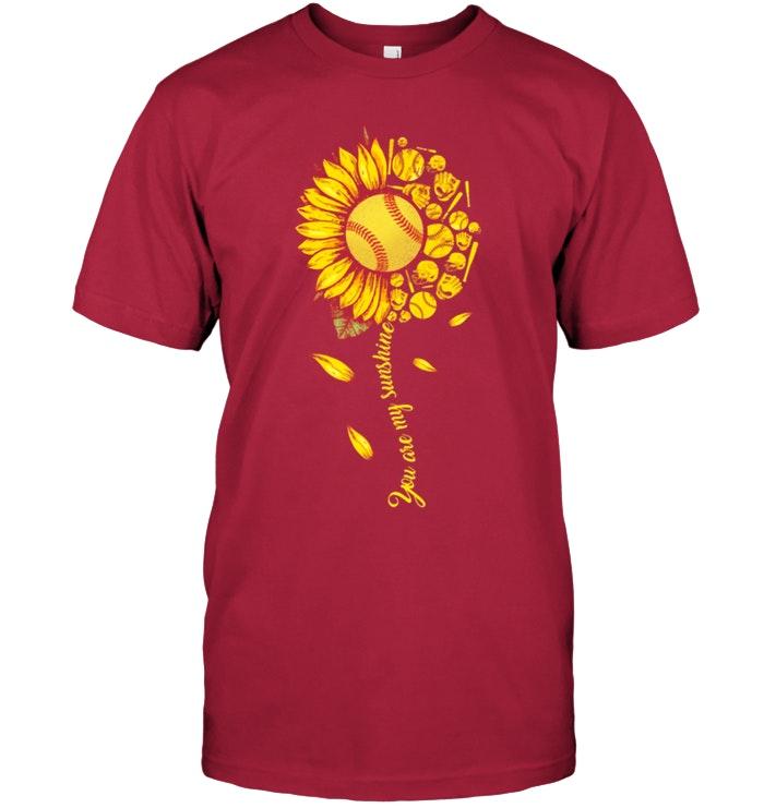 You Are My Sunshine Baseball Sunflower T Shirt
