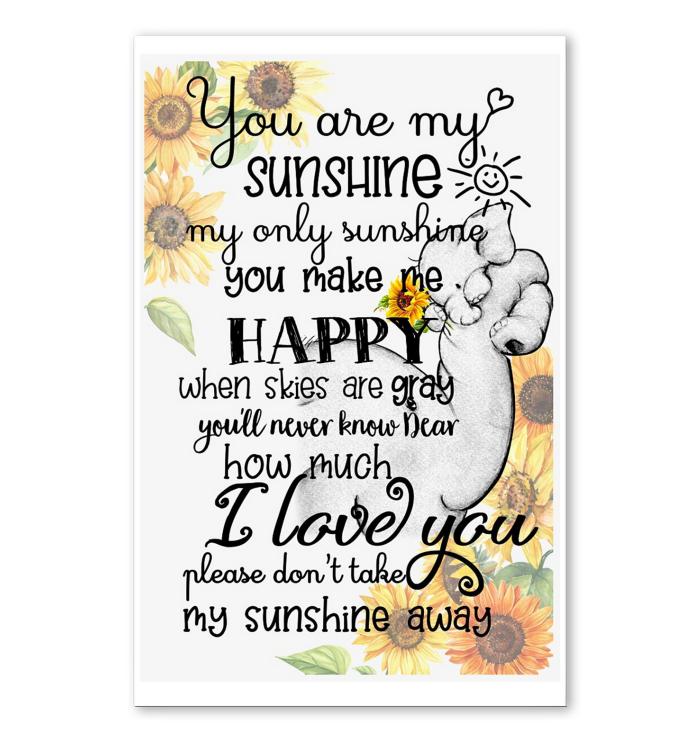 You Are My Sunshine Elephant Family Poster New Style