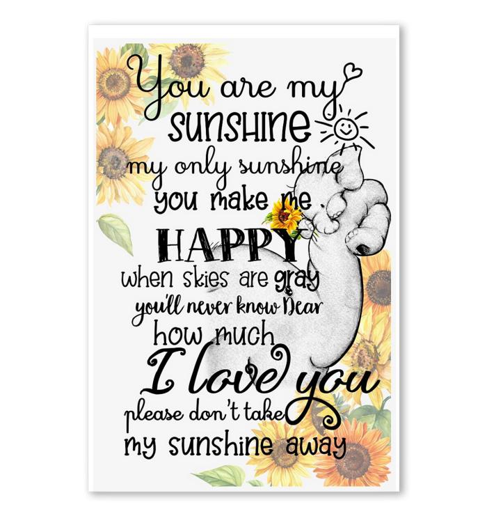 You Are My Sunshine Elephant Family Poster