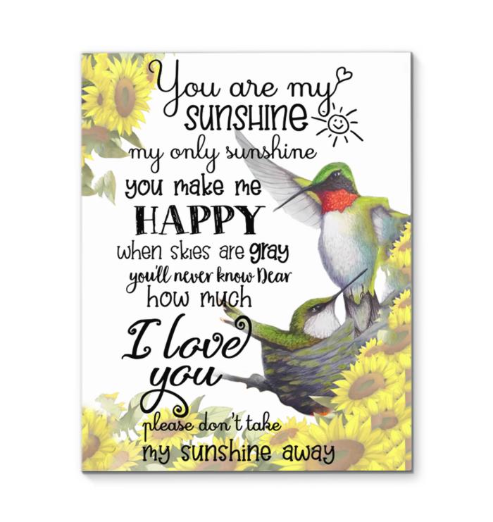 You Are My Sunshine My Only Sunshine Hummingbird Poster