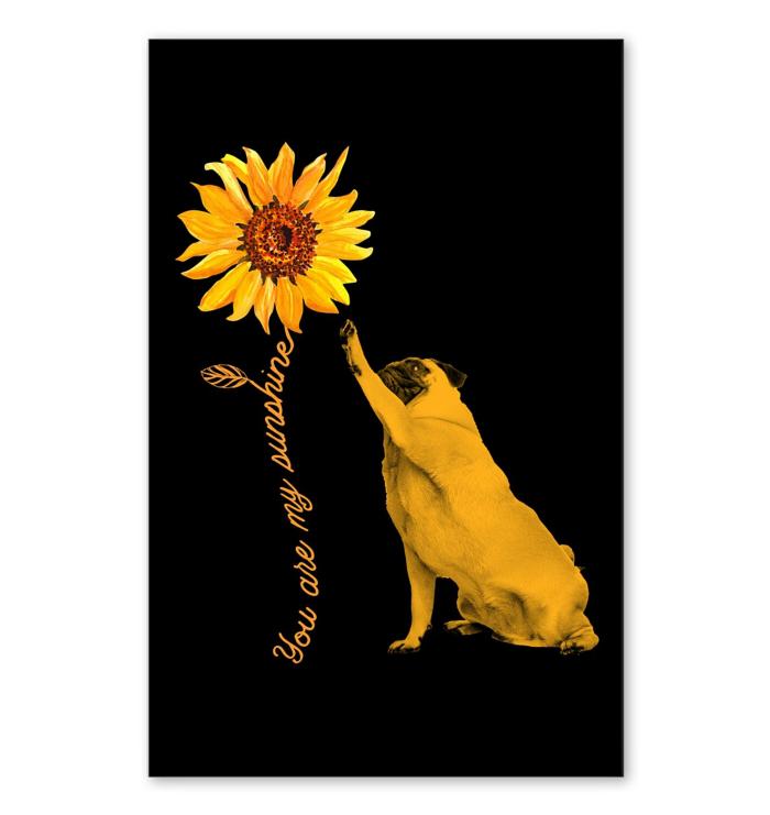 You Are My Sunshine Pug Sunflower Poster New Style