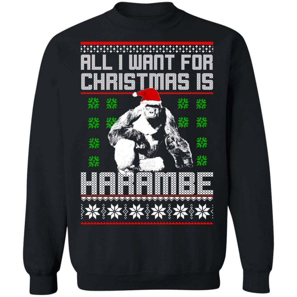 All I Want For Christmas Is Harambe Ugly Sweater