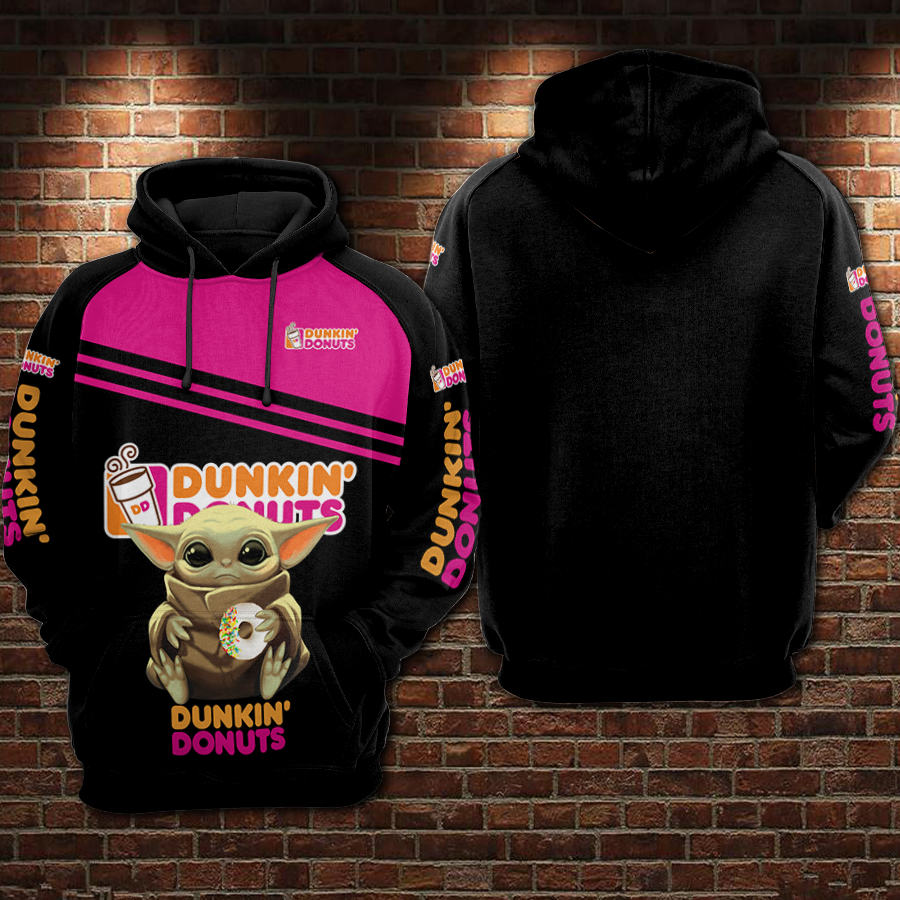 Dunkin Donuts And Baby Yoda Hoodie 3d Hoodie Allover Print