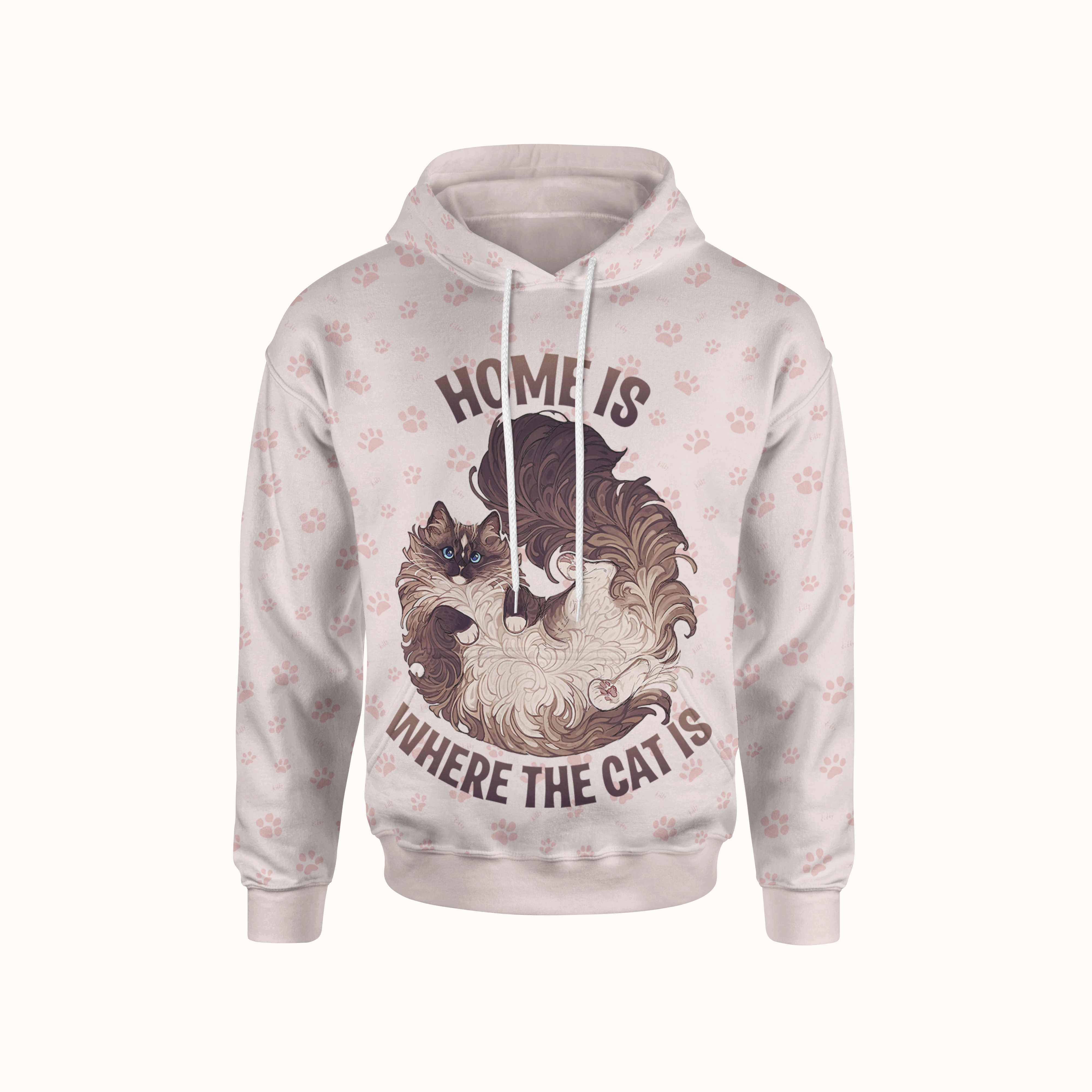 Home Is Where The Cat Is 3d Hoodie Allover Print