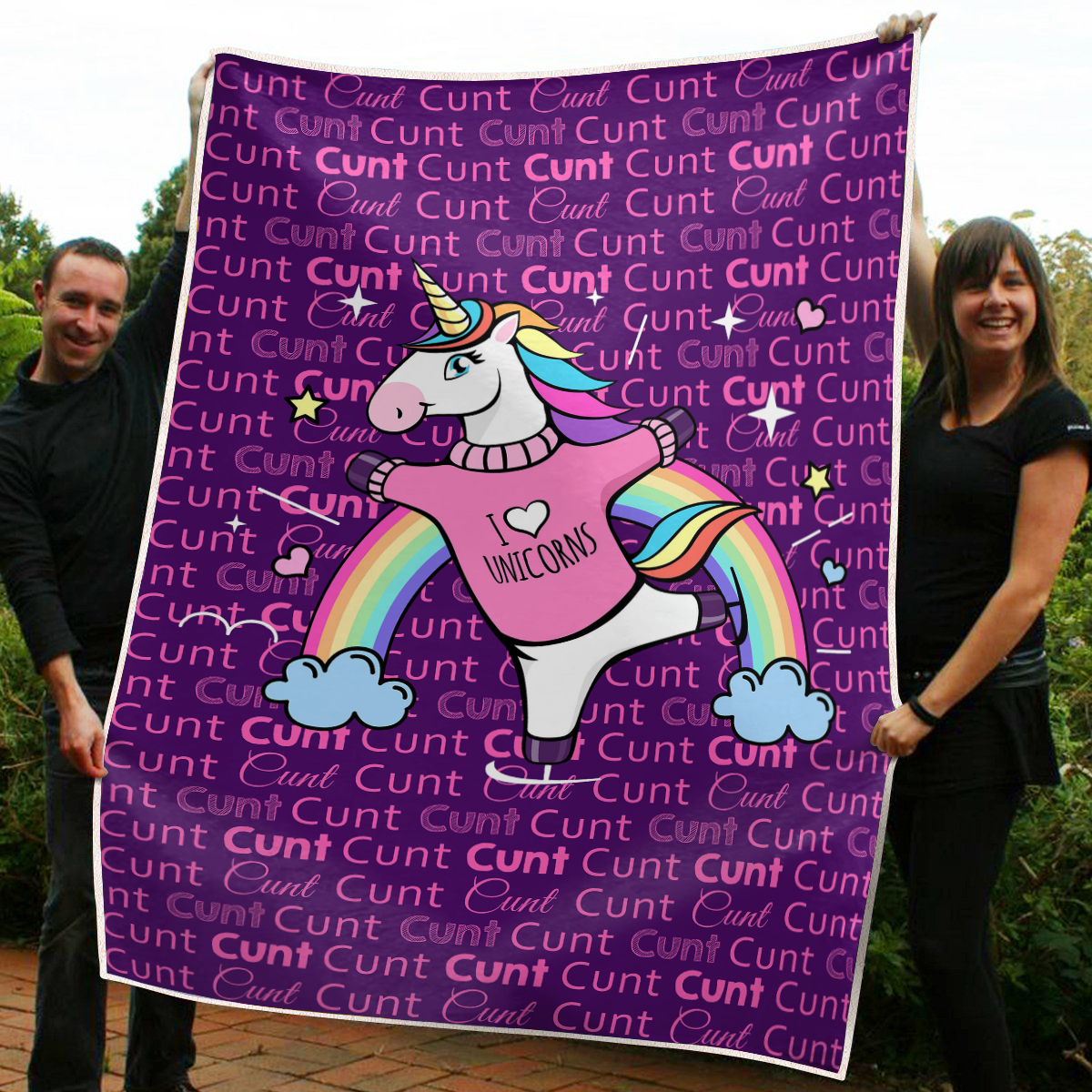 Unicorn Funny Premium Quilt Allover Print